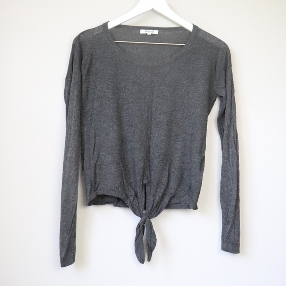 Madewell Tops - Madewell Front Tie Long Sleeve Knit Top
